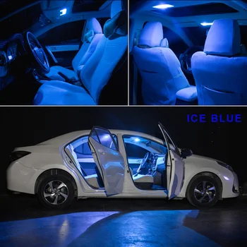9pcs White Ice Blue Canbus LED Lempa, Automobilis LED Interjero Skaityti Žemėlapį Kamieno Šviesos Rinkinys 2013-2017 M. Renault ZOE Licenciją Plokštelės Šviesos