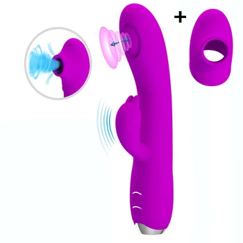 Pulso Bangos Rabbit Vibratorius Žodžiu Čiulpti Klitorio Klitorio Stimuliacija ir Krūties Dantį Vibratorius Įkrauti Sekso Žaislai Moteris