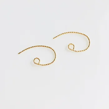 Didmeninė 20 vnt./daug auksą, padengtą ausies laidai auskaru kabliukai užsegimas prancūzijos kabliukai papuošalai priėmimo amatų išvadas PASIDARYK pats 