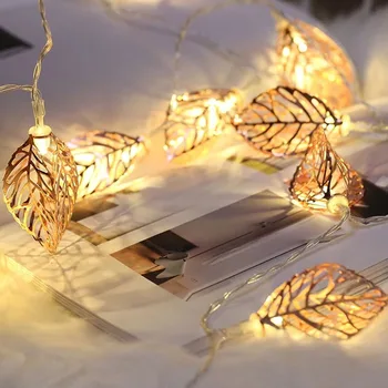 10/20 LED girliandą šviesos eilutę baterijos energijos lapai stiliaus, Kalėdos, Valentino Diena kambarį sodo LED string žibintai dekoras