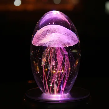 3D Medūzos Lempos Naktį, Šviesos, Vaikams, Vaikų, Kūdikių Lampara LED Daugiaspalvis Apšvietimas Kristalų Žuvų Dovanos, Namų Puošybai