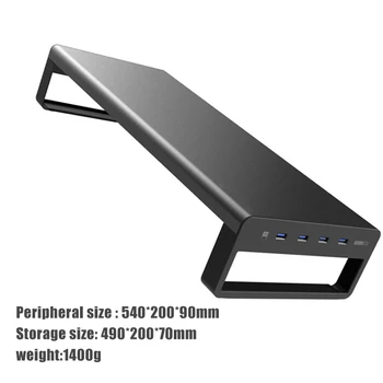Smart Base Aliuminio Lydinio Kompiuteris Nešiojamas Bazės Stovas su USB 3.0 Prievadas DQ-Drop