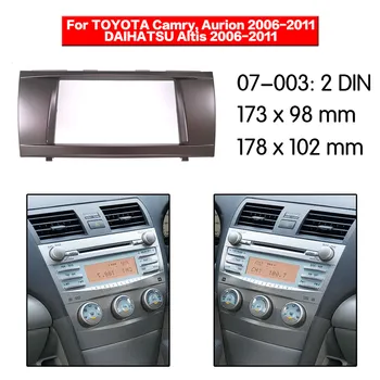 Automobilio radijas Rėmo Skydelis Auto Radijas Stereo fascia Toyota Camry 2006-2011 Brūkšnys Plokštė Facia Panel Mount Apdaila Rinkiniai Rėmo Adapteris