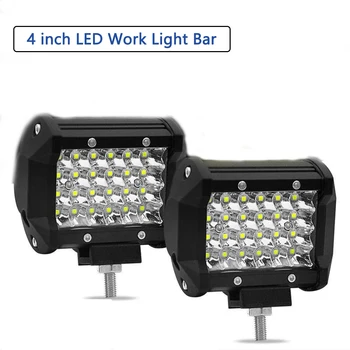2x 200W Led Automobilių Šviesos Juosta Worklight Lempos, Prožektoriai, Rūko Canbus VISUREIGIS Vietoje Combo Offroad Traktoriaus Išorės Lemputes Sunkvežimių Darbą Šviesos diodų (LED)