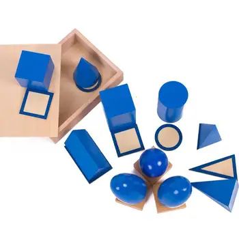 Didelių 3D Formų Geometrinės Kietosios medžiagos, Mediniai Montessori Geometrijos Nustatyti Žaislai, Matematikos Žaidimai, Žaislai, Blokai, Vaikų Ikimokyklinio Mokymosi Žaislai, Dovanos