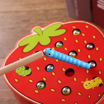 Matematikos mokymas Montessori Medinis Žaislas Magnetinės Lazdelės Žvejybos Skaičius Skaičius Candywood Gyvūnų Medinių Blokų Žaislai Vaikams