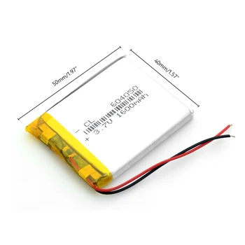 3.7 V 1600mAh 604050 Lipo Baterija Ličio Polimero Baterija, Li-Po ličio jonų Lipo ląstelių Žaislų MP3, MP4, GPS Garsiakalbį Mobilusis Telefonas 