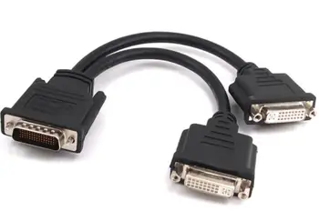 DMS59 DMS-59 59Pin DVI Male 2 x DVI 24+5 Moterų Konverteris Adapteris Dual Link Video Splitter Cable, Dual Monitor, Sistemos 59