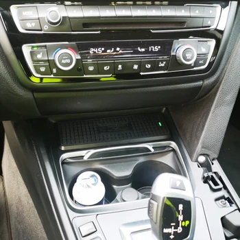 10W QI bevielio įkrovimo telefono įkroviklio įkrovimo plokštė reikmenys BMW 3 4 Series F30 F31 F32 F33 F34 F35 F36 F82 