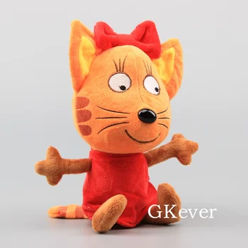 Puikus rusų Animacinių filmų Tris Kačiukus, Raudonos Spalvos Laimingas Katės Minkšti Pliušiniai Žaislai, Minkšti Iškamšos Cat Dolls 11