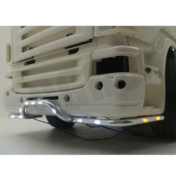 CNC Metalo Priekinis Bamperis su Šviesos 1/14 Tamiya RC Sunkvežimių Scania R620 56323 R730