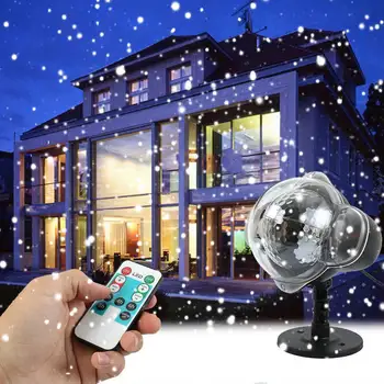 Atsparus vandeniui Juda Sniegas Lazerio Projektorių Lempos Snaigės LED Scenos Šviesos Kalėdų, Naujųjų metų Šaliai Šviesos Sodo Lempos UK Kištukas
