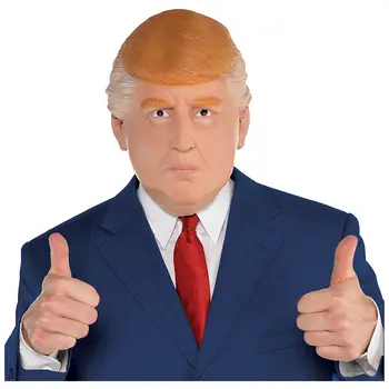 Donald Trump Kaukė Helovinas Deluxe Pirmininkas Latekso Visa Galva Donald Trump Kaukė Plaukų Orange Geriausias pasirinkimas bet kuriai iš Šalių Rekvizitai