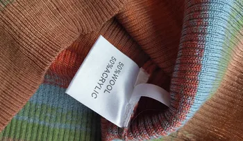 Kilimo Ir Tūpimo Tako Džemperis Moterims Prekės Ženklo Gradientas Kontrastas Plonas Dryžuotas Megztinis 