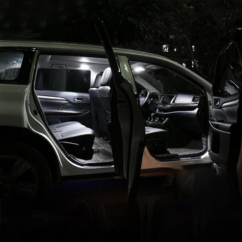 6pcs Auto LED Lemputės Automobilių Salono Šviesos Rinkinys Dome Skaitymo Lemputė bagažo skyriaus Lempos Nissan Qashqai j11 2016 2017 2018 2019 Priedai