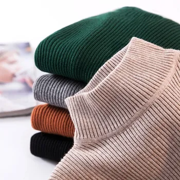 2019 pagrindinių Golfo kietas, rudens ir žiemos Megztinis Megztinis Plonas Moterų, Moterų Megzti megztinis ilgomis rankovėmis slim badycon megztinis