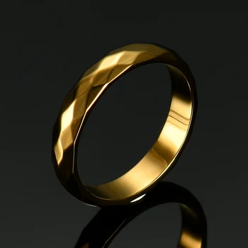 Vestuvių Moterų Rhombus Sąnario Piršto Žiedai Aukso Spalvos, Šaliai, Papuošalai, Žiedas Moterims Prizminis Nerūdijančio Plieno Papuošalai Anillos