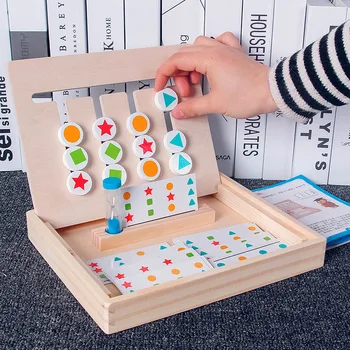 Montessori Spalva mokymosi Galvosūkiai, Žaislai Geometrinių Formų Derinimas Medinis langas Kūdikių Ikimokyklinio Ugdymo smėlio laikrodis Žaislai Vaikams