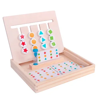 Montessori Spalva mokymosi Galvosūkiai, Žaislai Geometrinių Formų Derinimas Medinis langas Kūdikių Ikimokyklinio Ugdymo smėlio laikrodis Žaislai Vaikams