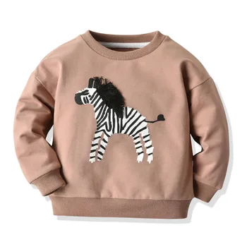 Naujų 2020 M. Rudens-Žiemos Drabužių Kūdikiams Zebra Modelis Palaidinukė Bamblys Ilgomis Rankovėmis Apvalios Kaklo Megztinis Mergaitė Berniukas Laisvas Megztinis