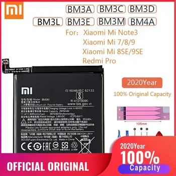 BM3A BM3C BM3D BM3E BM3L BM3M BM4A Originalus Xiao Mi 7 8 9 SE Note3 Redmi Pro Bateriją Už Xiaomi hongmi baterijos