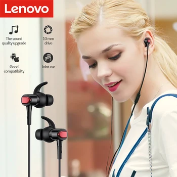 Lenovo Laidinio Ausinės, Heavy Bass 3.5 mm Audio Laidinio Kontrolės In-ear Sporto laisvų Rankų įrangos Ausinių su Mikrofonu, Telefono Žaidimas Muzikos ausinių