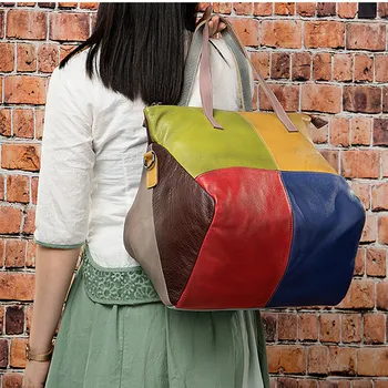 Madinga odos ponios maišelį retro ranka-dažytos 15 colių kompiuterio krepšys pusmėnulio formos kelionės krepšys 2021 naujas