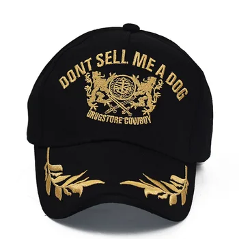 Geriausia pardavimo naujo stiliaus vyrų/moterų skrybėlės aukso lapų modelio išsiuvinėti liūtas skrybėlę beisbolo kepuraitę kalba skrybėlę lauko sporto bžūp