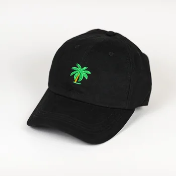 2018 naujų Palmių Snapback Tėtis Skrybėlės Siuvinėjimo Kokoso Medžių, kaulų Casquette Gorras Beisbolo kepuraitę Medvilnės Juoda Hip-Hop Skrybėlės