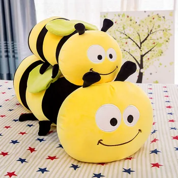 BOLAFYNIA vaikų pliušinis Įdaryti žaislas geltona mielas bičių animacinių filmų kūdikio vaikas žaislas, skirtas gimtadienio, Kalėdų dovana