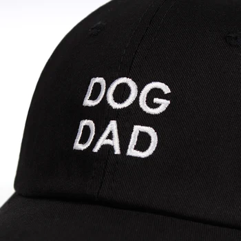 Šuo Tėtis Medvilnės Tėtis Kepurės Išsiuvinėti Snapback Skrybėlės Individualų Rankų Darbo, Motinos Diena Nėščia Šuo Mama Unisex Beisbolo Kepuraitę