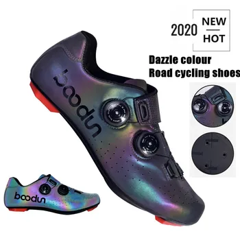 2020 Naujų kelių dviračių sporto batelius profesionalių lenktynių kelių dviratį dviračiu sportbačiai akinti spalva ultralight kvėpuojantis savaiminio fiksavimo batai