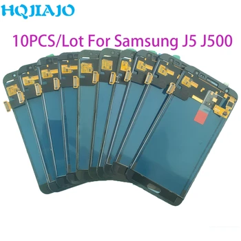 10 Gabalas/daug Bandymų LCD Samsung Galaxy J500 J5 J500Y J500M J500F LCD Ekranas Jutiklinis Ekranas skaitmeninis keitiklis Asamblėjos Reguliuoti LCD