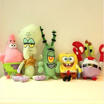 Mielas Spongebaby Pliušinis Žaislas Animacinių filmų Anime Plačiakelnis Įdaryti kawaii Gyvūnų Pagalvę Lėlės Brinquedos Vaikams Gimtadienio Dovana Xams