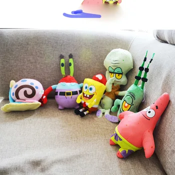 Mielas Spongebaby Pliušinis Žaislas Animacinių filmų Anime Plačiakelnis Įdaryti kawaii Gyvūnų Pagalvę Lėlės Brinquedos Vaikams Gimtadienio Dovana Xams