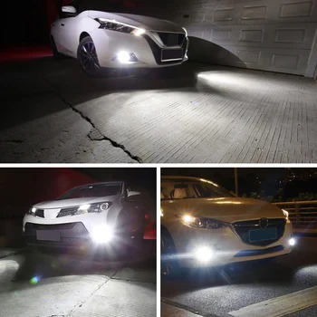 NOVSIGHT Automobilio LED Rūko Lemputės 160W 2000Lm 6000K Priešrūkinis Žibintas H1 H3 H7, H11 9005 HB3 9006 HB4 DRL Auto Vairavimo Rūko Žibintai LED Lustai