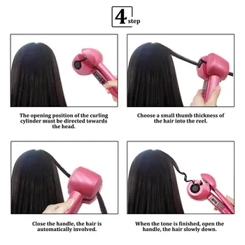 LCD Ekranas Automatinis Hair Curler Elektros Stilius Įrankiai Keramikos Banga Curl Plaukų Magija Garbanoti Geležies Šildymo Ilgą Plaukų Stilių Įrankis
