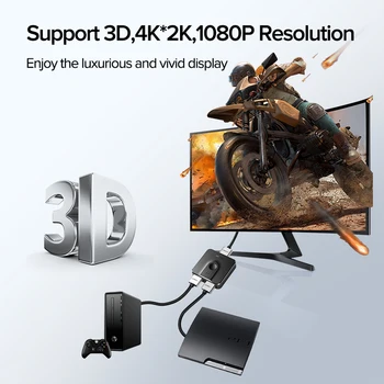 Ugreen HDMI suderinamus Splitter 3D 4K už Xiaomi mi Lauke Bi-directional HDMI suderinamus Switcher 