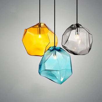 Šiuolaikinės Stiklo Pakabukas Šviesos Kristalų Spalvinga Hanglamp LED Šiaurės Ledo priedai veltiniams, vilna Lempa svetainė, Miegamasis, Virtuvė, Valgomasis G9