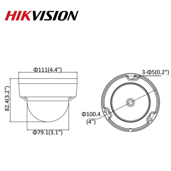 Hikvision Originalus IP Camera DS-2CD2185FWD-aš 8MP Tinklo Dome POE IP Camera H. 265 VAIZDO Kamera, SD Kortelės Lizdą, IK10 IP67 4pcs/daug