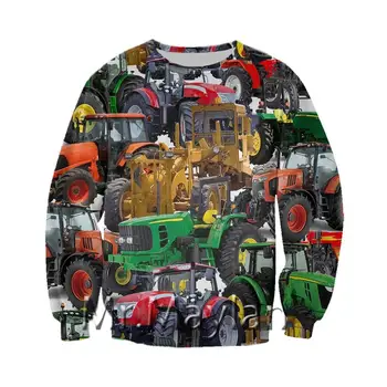 Meilė traktoriaus 3d visa spausdinta hoodies harajuku streetwear unisex hoodie atsitiktinis megztinis rudenį tracksuit striukė AQ-11