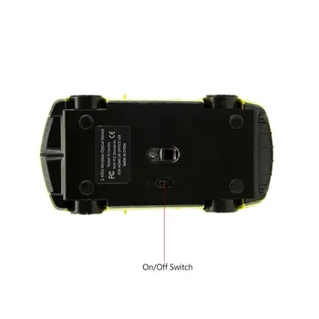 Belaidė Optinė Pelė su 2.4 G USB Imtuvas 1600DPI, Ergonomiškas Žaidimų Mini Automobilių Sporto Formos Office Pelėms Nešiojamas Žaidėjus Vaikas