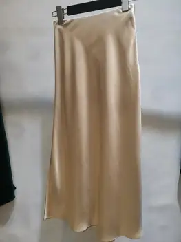 2020 m. Ankstyvą Pavasarį Moterims Midi Sijonas ponios Slim paketo Hip-line ilgas sijonas Moterų laukinių stilingas drabužius