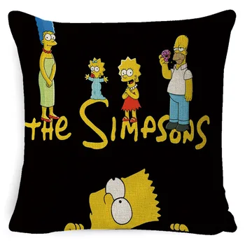 Simpsonai Pagalvės užvalkalą Laiminga Šeima Skalbiniai, Itin Minkšta Pagalvėlė Padengti Namų Puošybai Pagalvės užvalkalą Be Pagalvės Core 45*45cm