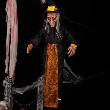 N Kalbėti Ragana Halloween Haunted House Prop Dekoro Garso Valdymo Žaislas Dvasios Festivalio Juosta Siaubo Elektros Šviesos Kabinti