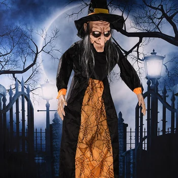 N Kalbėti Ragana Halloween Haunted House Prop Dekoro Garso Valdymo Žaislas Dvasios Festivalio Juosta Siaubo Elektros Šviesos Kabinti
