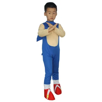 Žaidimas Sonic the Hedgehog Cosplay Kostiumas Vaikams Kigurumi Jumpsuit Karnavalas rodikliai Rodo, Vaikams'day Dovana