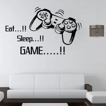 Valgyti, Miegoti Žaidimas Sienų Lipdukai Berniukų Miegamasis Raidė 