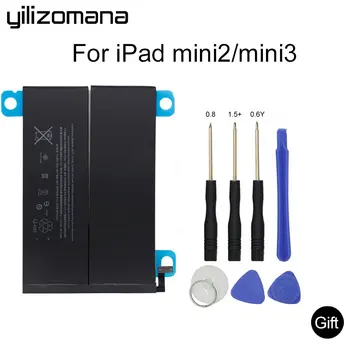YILIZOMANA ipad mini2 baterija 6471mAh A1512 Mini 3 A1489 A1490 A1491 A1599 tablet Akumuliatorius su Taisymo Įrankis