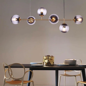 Šiaurės dizaineris aukso black Prabanga sieniniai šviestuvai kambarį apdaila Dūmų Pilka, Stiklo pakabukas lempa, miegamojo apšvietimas šviestuvai